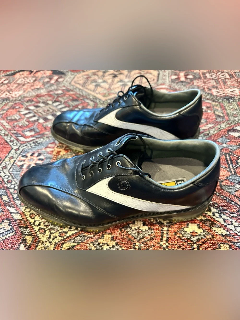FootJoy DryJoys Tour Golf Shoes - Black & White